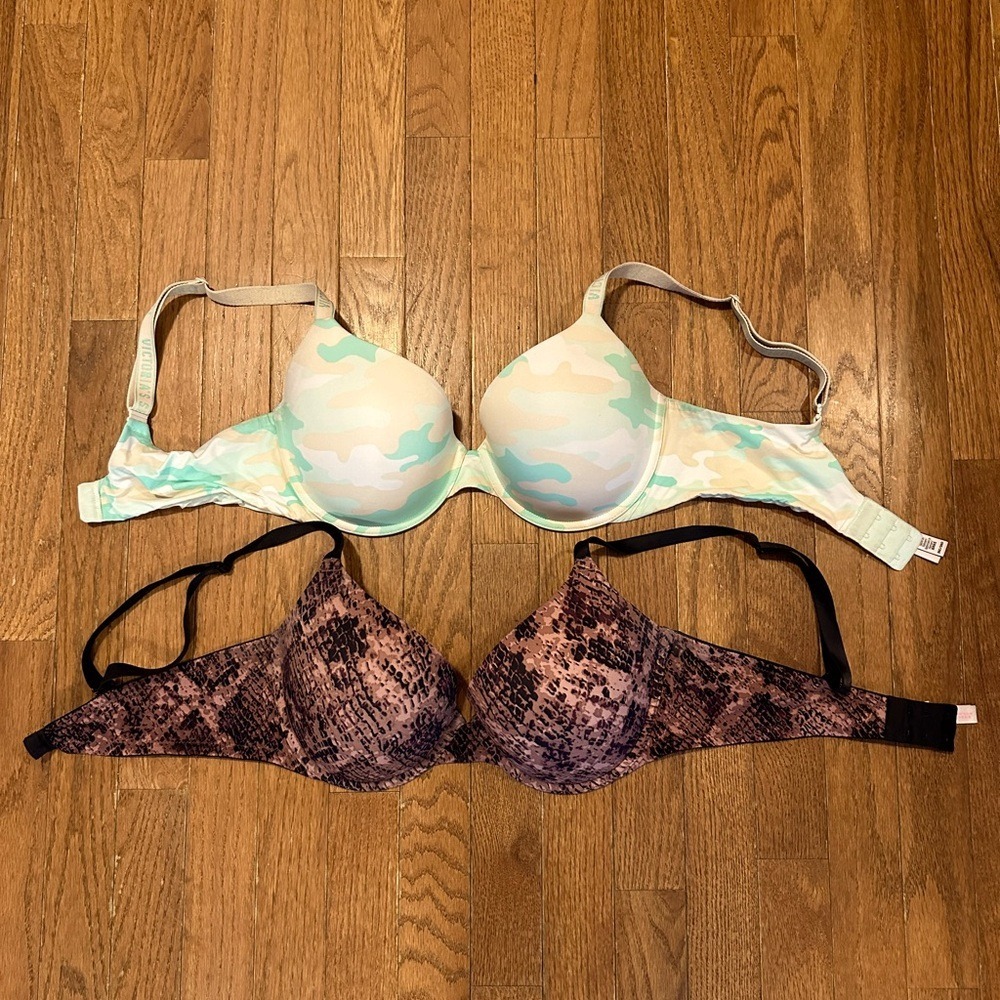 Lot of 2 Victoria secret PINK‎ bras Size 36D